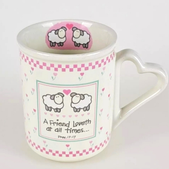 💕2/$25💕Adorable David Gish vintage Friendship Mug 1988 with heart handle - Picture 1 of 8